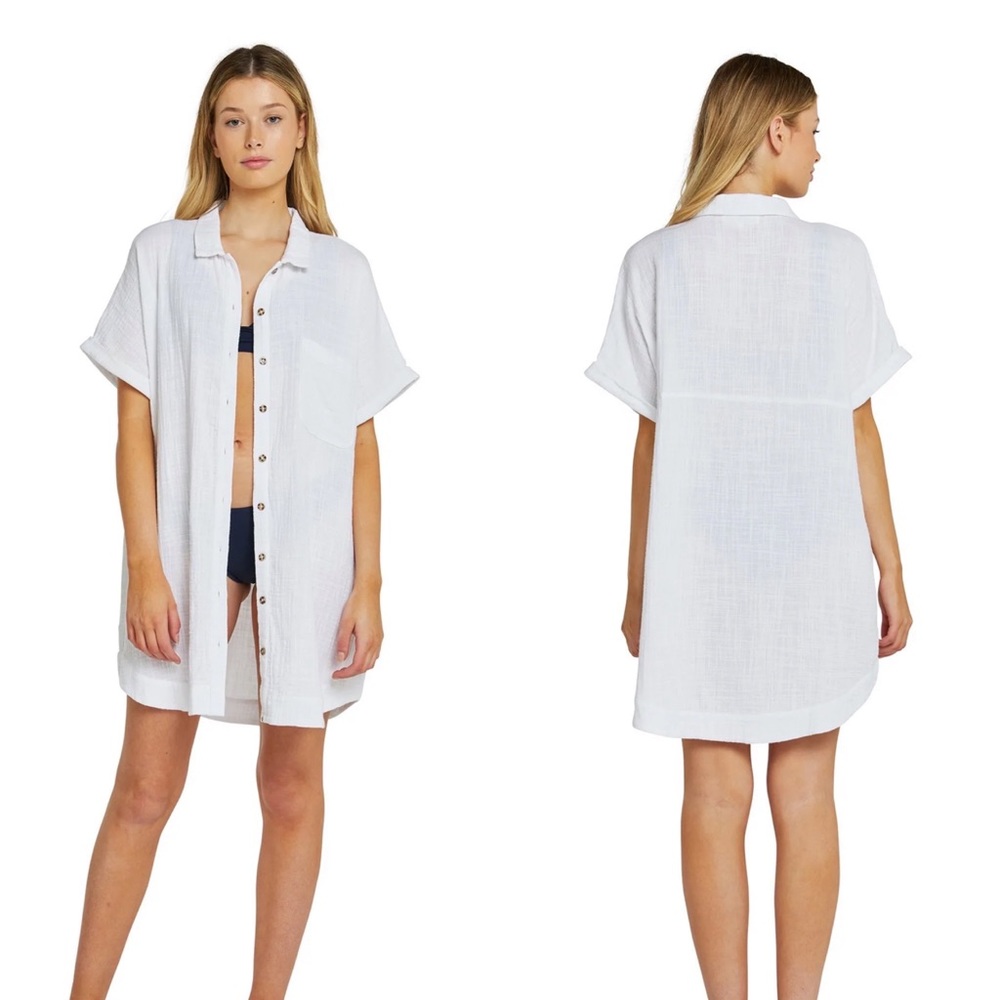 Okanui Button Up Overswim White